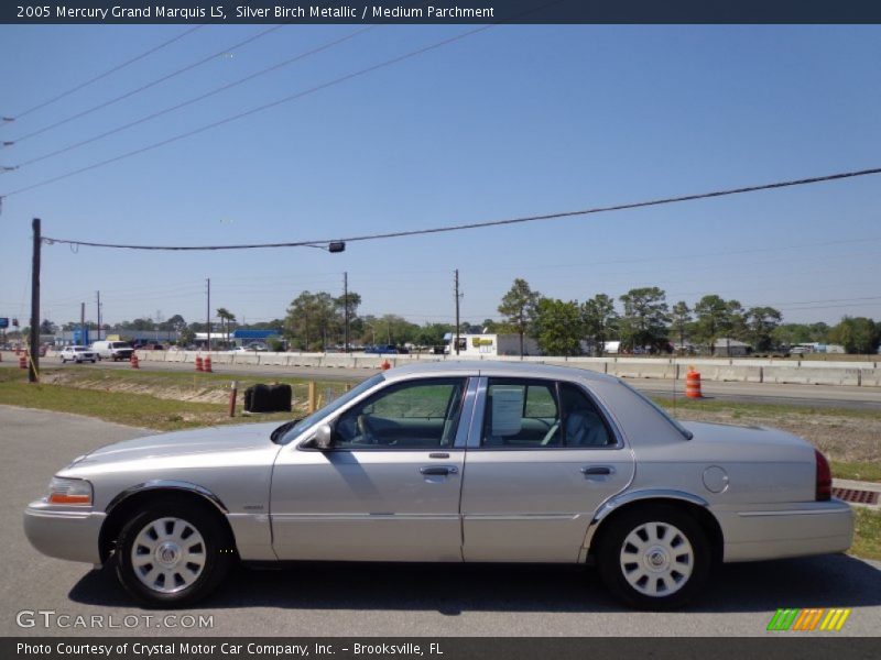 Silver Birch Metallic / Medium Parchment 2005 Mercury Grand Marquis LS