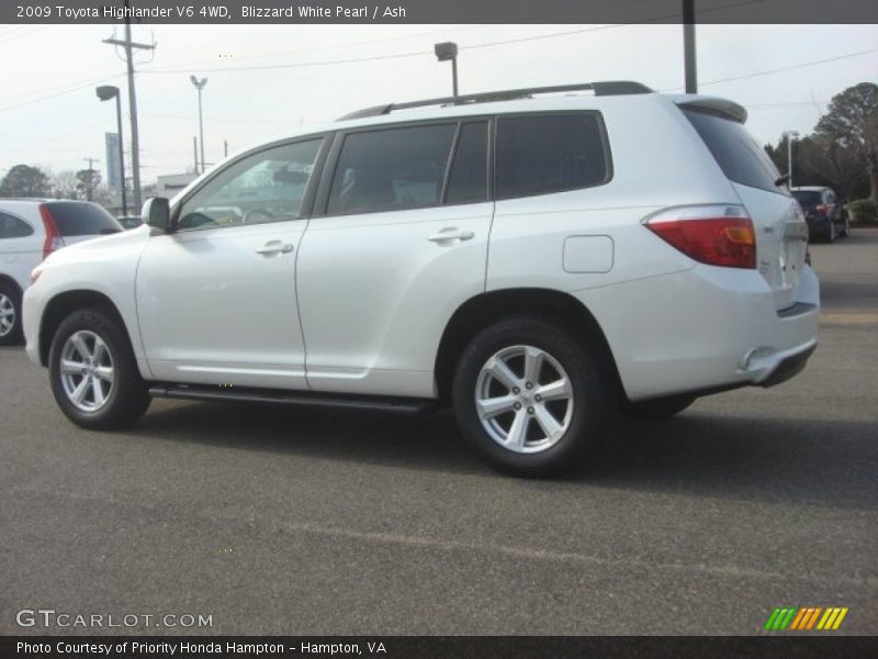 Blizzard White Pearl / Ash 2009 Toyota Highlander V6 4WD