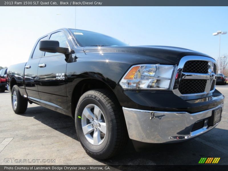 Black / Black/Diesel Gray 2013 Ram 1500 SLT Quad Cab