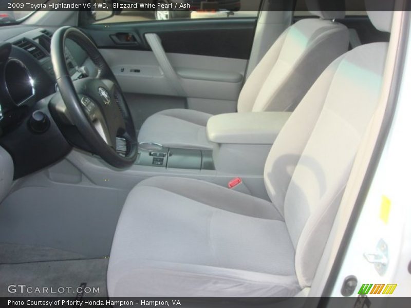 Blizzard White Pearl / Ash 2009 Toyota Highlander V6 4WD