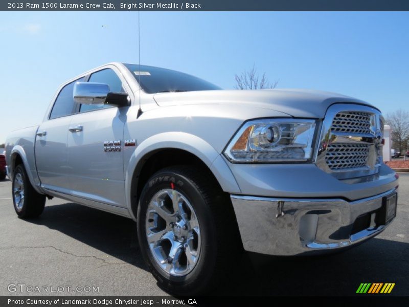 Bright Silver Metallic / Black 2013 Ram 1500 Laramie Crew Cab