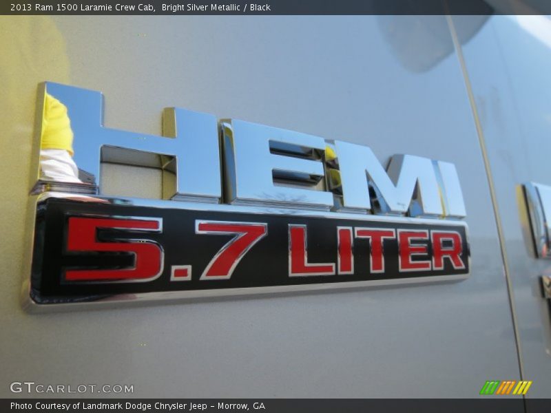 Bright Silver Metallic / Black 2013 Ram 1500 Laramie Crew Cab