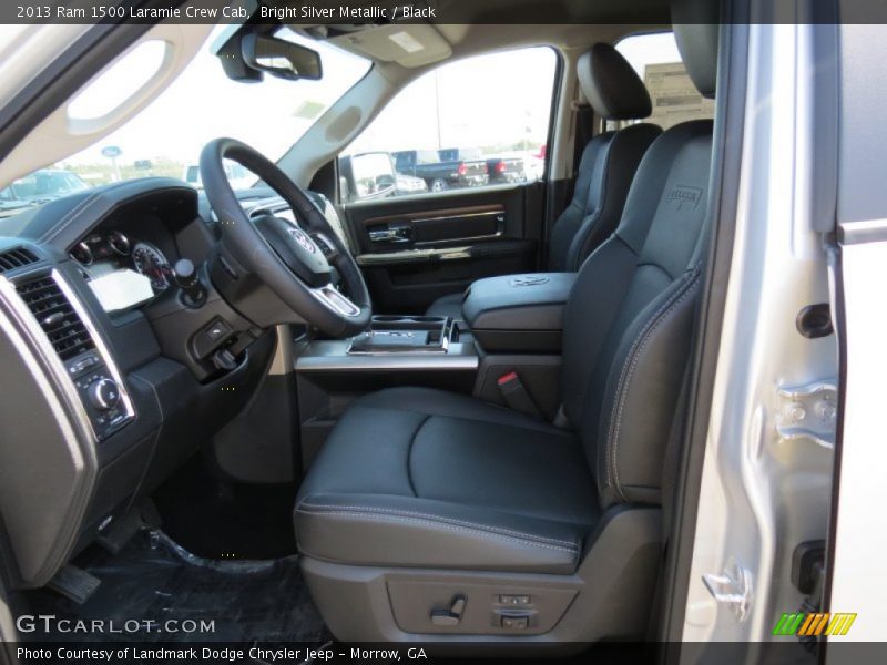 Bright Silver Metallic / Black 2013 Ram 1500 Laramie Crew Cab