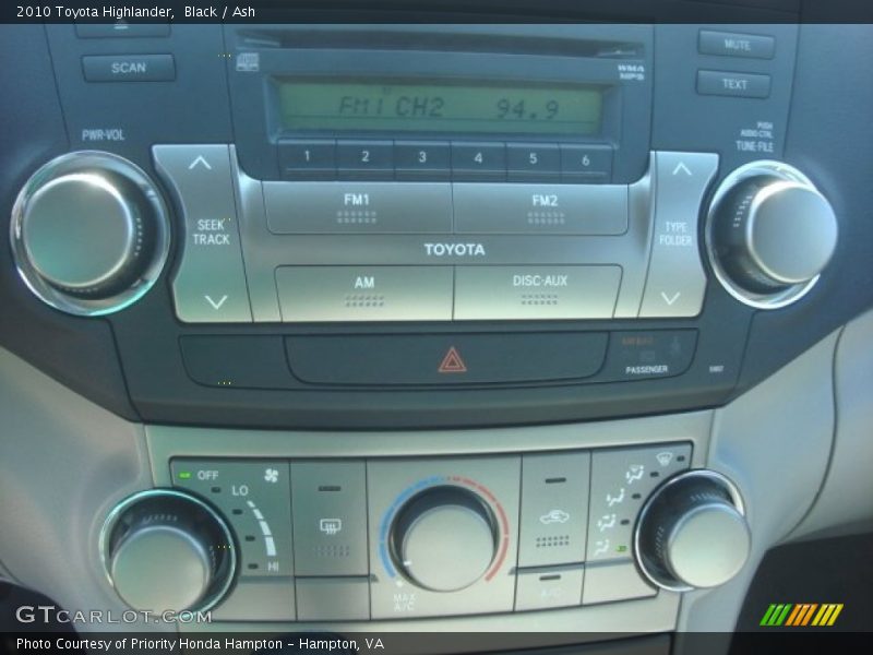 Black / Ash 2010 Toyota Highlander