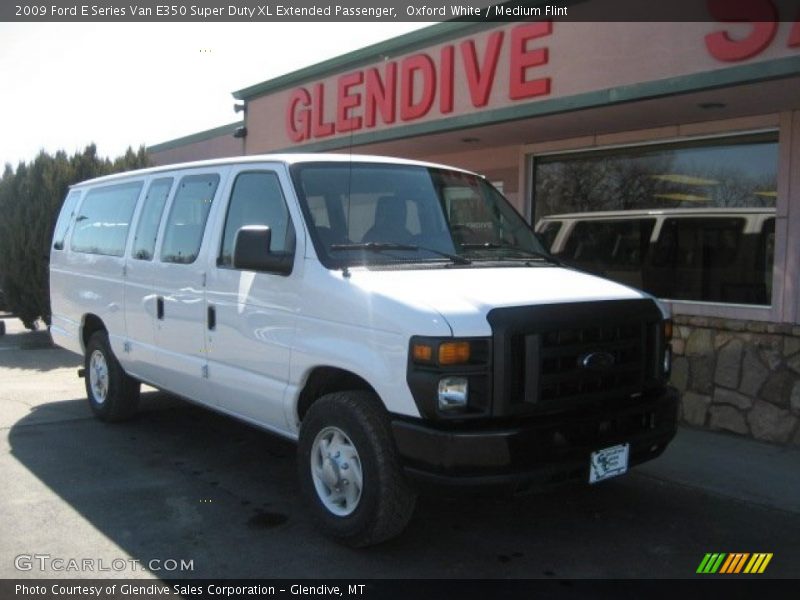 Oxford White / Medium Flint 2009 Ford E Series Van E350 Super Duty XL Extended Passenger