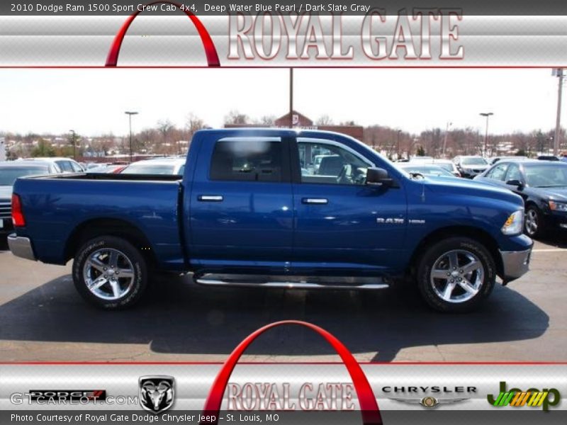 Deep Water Blue Pearl / Dark Slate Gray 2010 Dodge Ram 1500 Sport Crew Cab 4x4