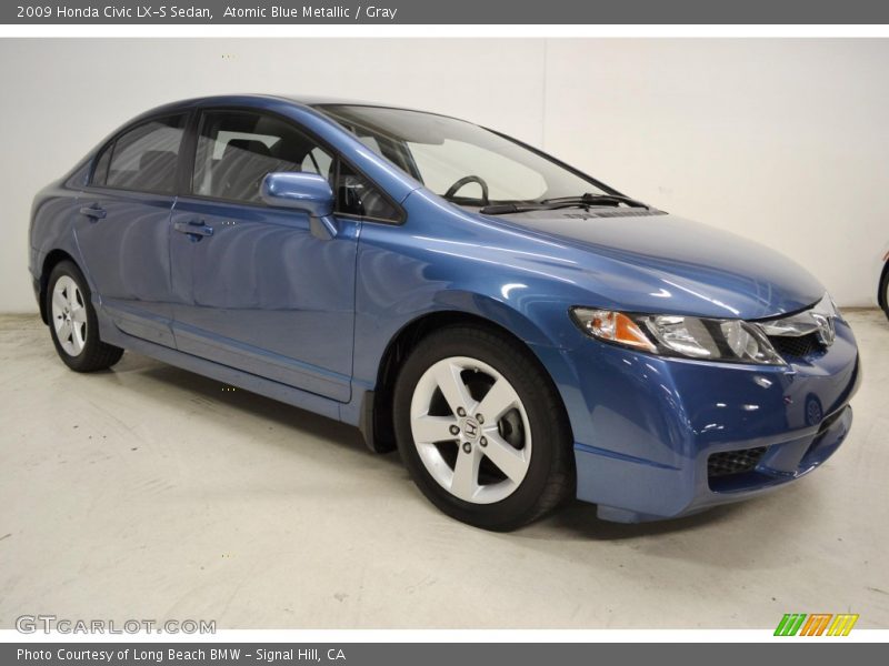 Atomic Blue Metallic / Gray 2009 Honda Civic LX-S Sedan
