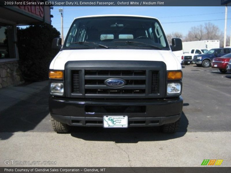 Oxford White / Medium Flint 2009 Ford E Series Van E350 Super Duty XL Extended Passenger