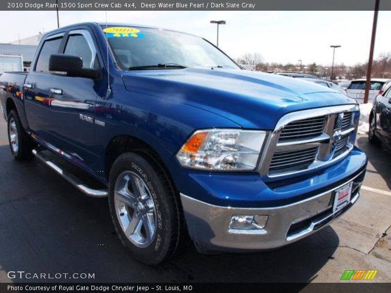 Deep Water Blue Pearl / Dark Slate Gray 2010 Dodge Ram 1500 Sport Crew Cab 4x4