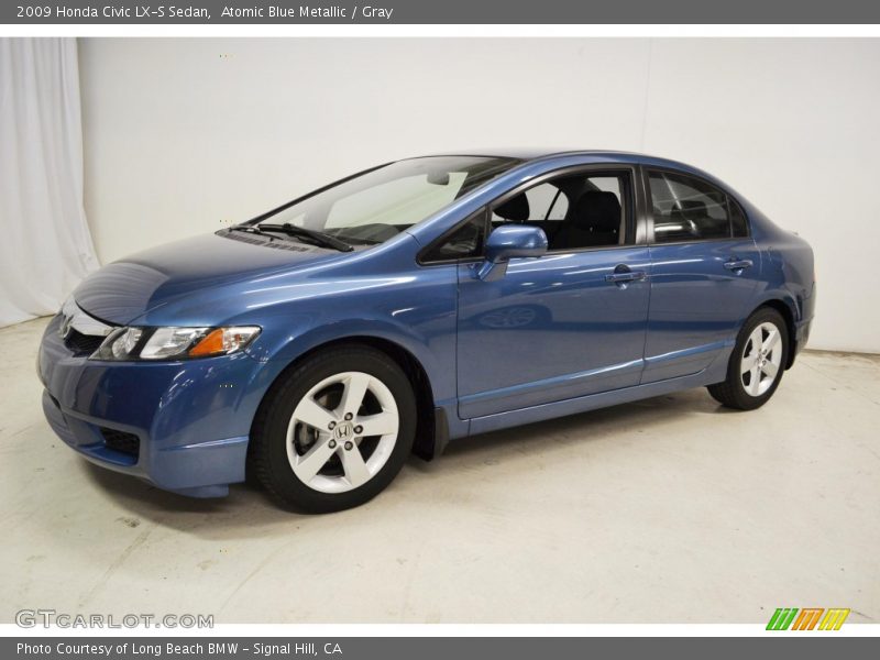 Atomic Blue Metallic / Gray 2009 Honda Civic LX-S Sedan