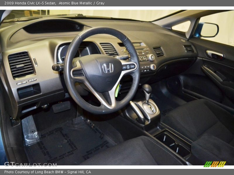 Atomic Blue Metallic / Gray 2009 Honda Civic LX-S Sedan