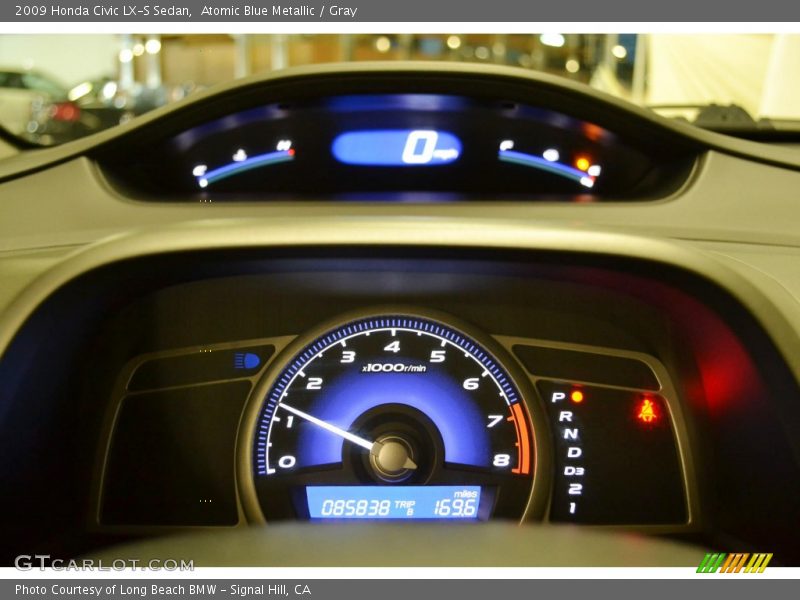 Atomic Blue Metallic / Gray 2009 Honda Civic LX-S Sedan