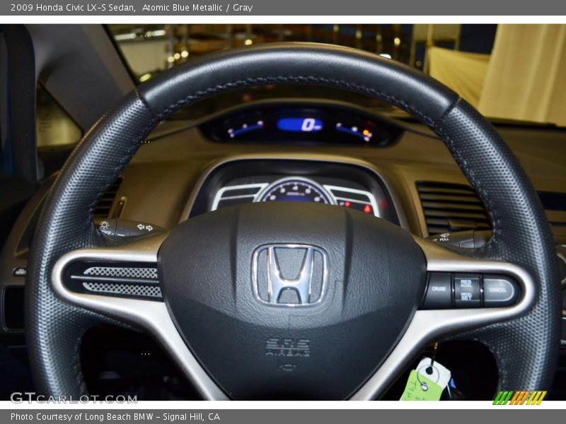Atomic Blue Metallic / Gray 2009 Honda Civic LX-S Sedan