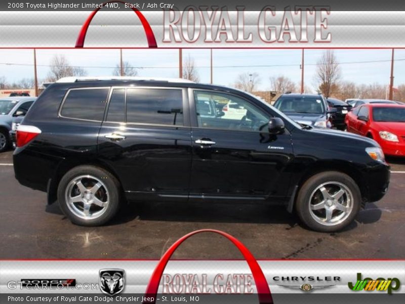 Black / Ash Gray 2008 Toyota Highlander Limited 4WD