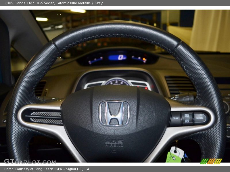 Atomic Blue Metallic / Gray 2009 Honda Civic LX-S Sedan