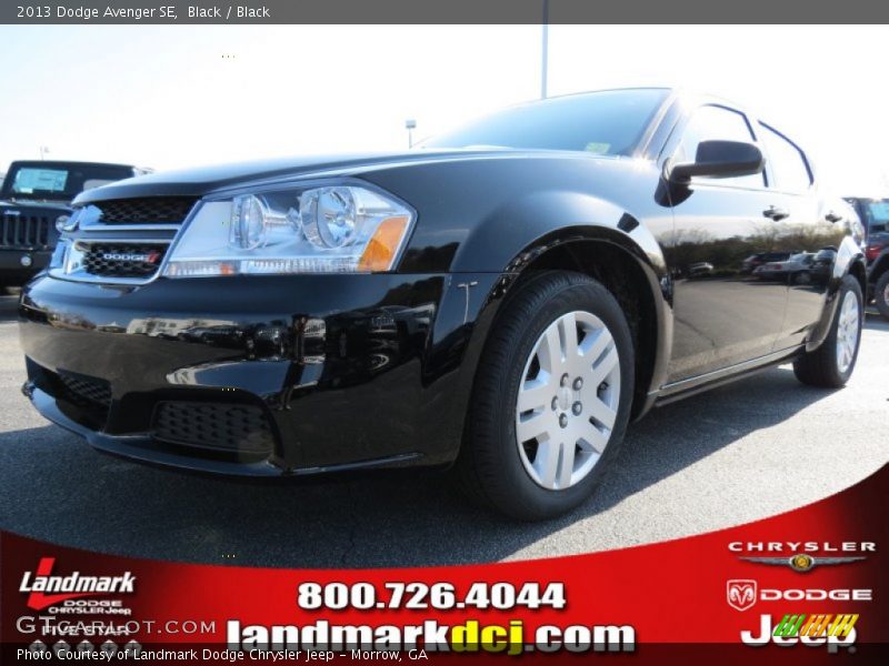 Black / Black 2013 Dodge Avenger SE