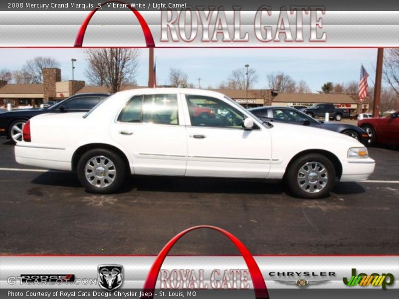Vibrant White / Light Camel 2008 Mercury Grand Marquis LS