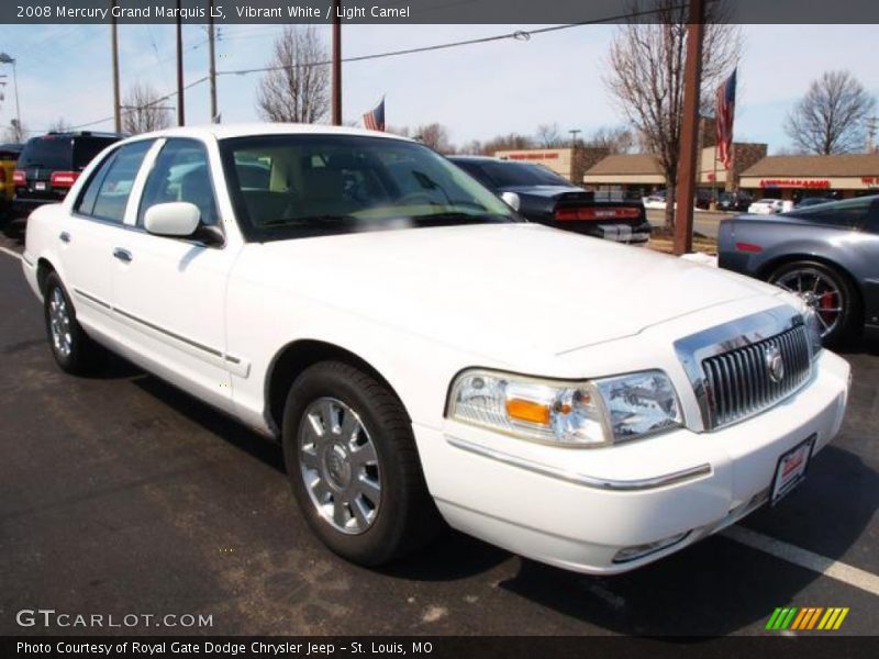 Vibrant White / Light Camel 2008 Mercury Grand Marquis LS