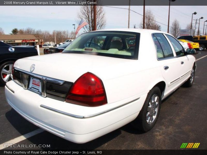 Vibrant White / Light Camel 2008 Mercury Grand Marquis LS