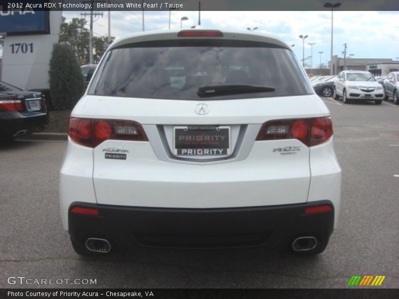 Bellanova White Pearl / Taupe 2012 Acura RDX Technology