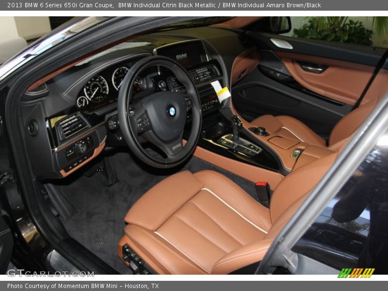 BMW Individual Amaro Brown/Black Interior - 2013 6 Series 650i Gran Coupe 