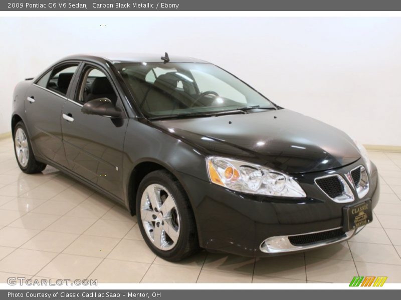 Carbon Black Metallic / Ebony 2009 Pontiac G6 V6 Sedan