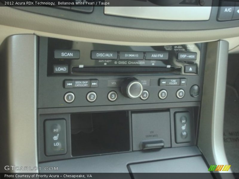 Bellanova White Pearl / Taupe 2012 Acura RDX Technology