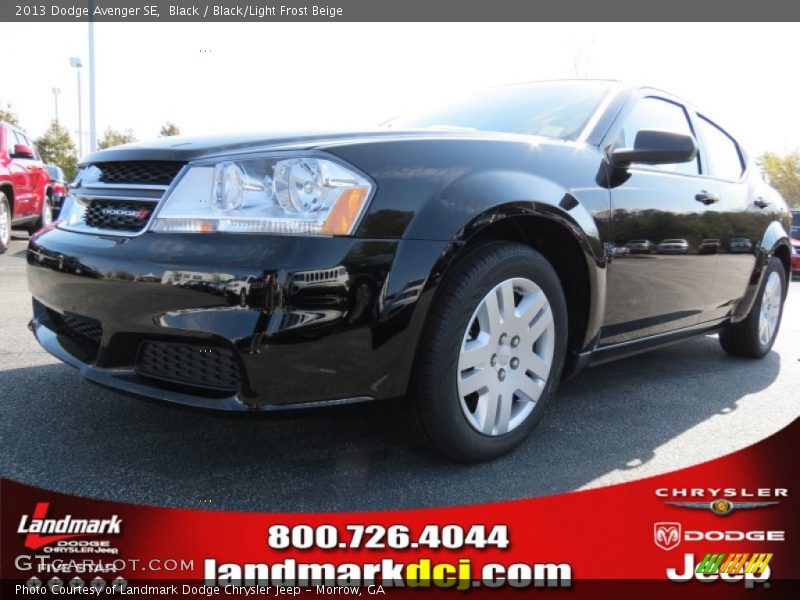 Black / Black/Light Frost Beige 2013 Dodge Avenger SE