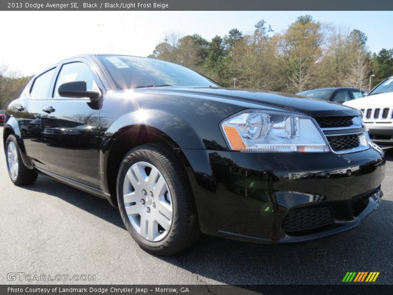 Black / Black/Light Frost Beige 2013 Dodge Avenger SE