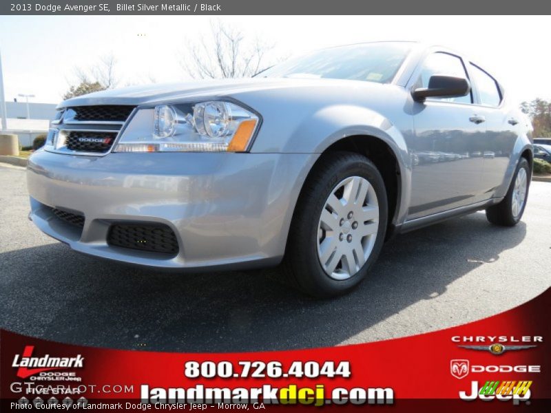 Billet Silver Metallic / Black 2013 Dodge Avenger SE