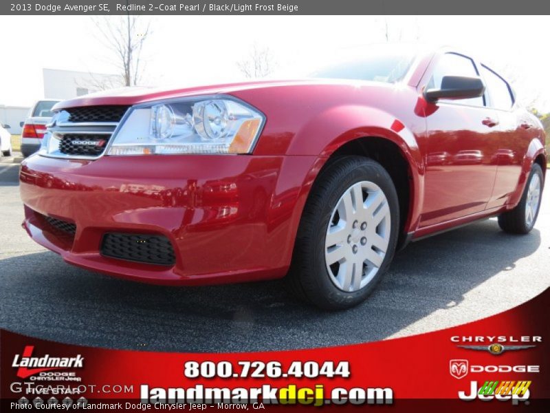 Redline 2-Coat Pearl / Black/Light Frost Beige 2013 Dodge Avenger SE