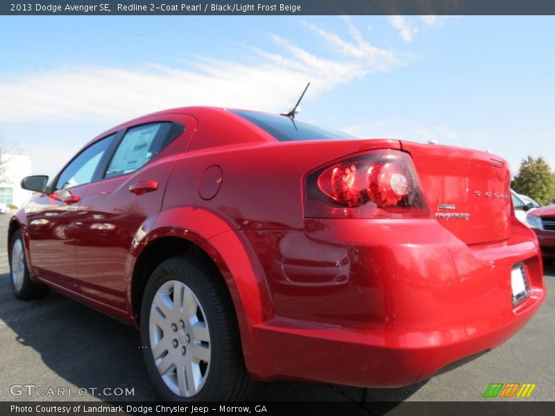 Redline 2-Coat Pearl / Black/Light Frost Beige 2013 Dodge Avenger SE
