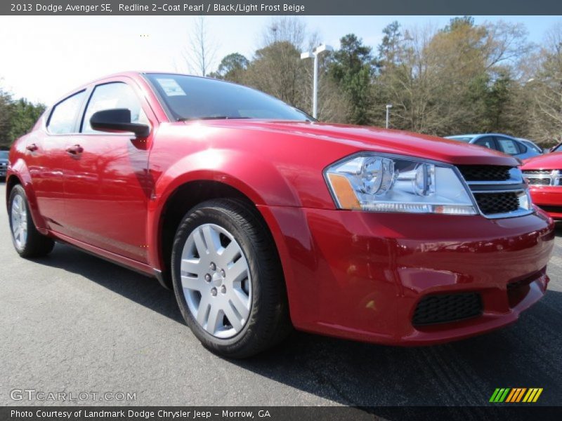 Redline 2-Coat Pearl / Black/Light Frost Beige 2013 Dodge Avenger SE