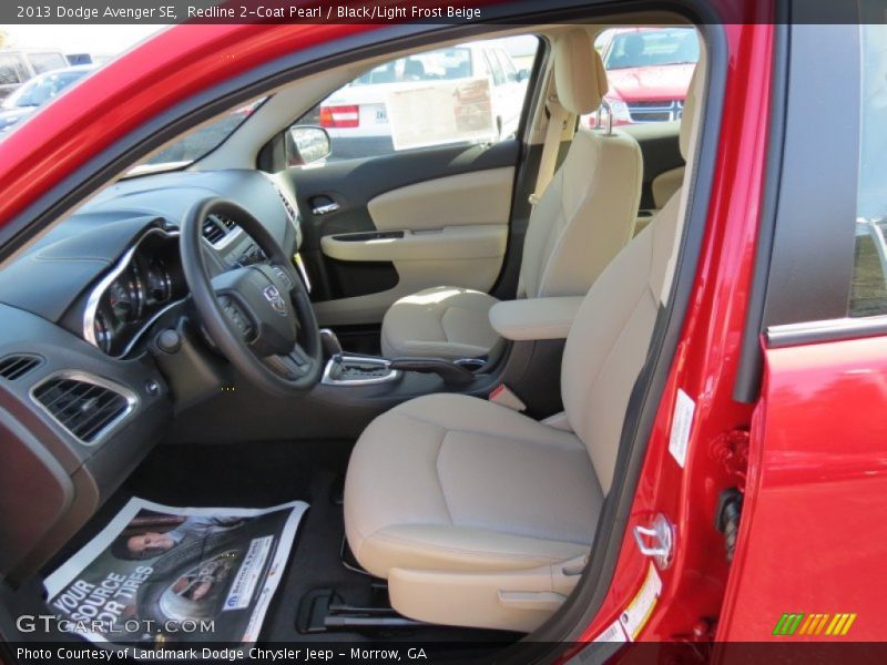 Redline 2-Coat Pearl / Black/Light Frost Beige 2013 Dodge Avenger SE