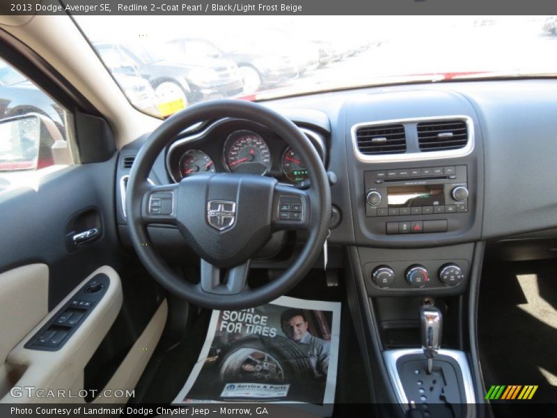 Redline 2-Coat Pearl / Black/Light Frost Beige 2013 Dodge Avenger SE