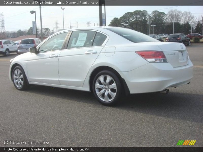 White Diamond Pearl / Ivory 2010 Honda Accord EX V6 Sedan