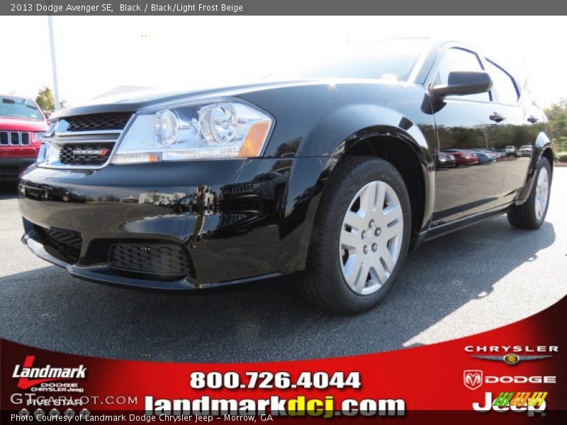 Black / Black/Light Frost Beige 2013 Dodge Avenger SE