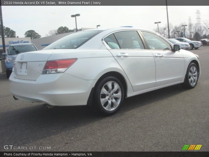 White Diamond Pearl / Ivory 2010 Honda Accord EX V6 Sedan