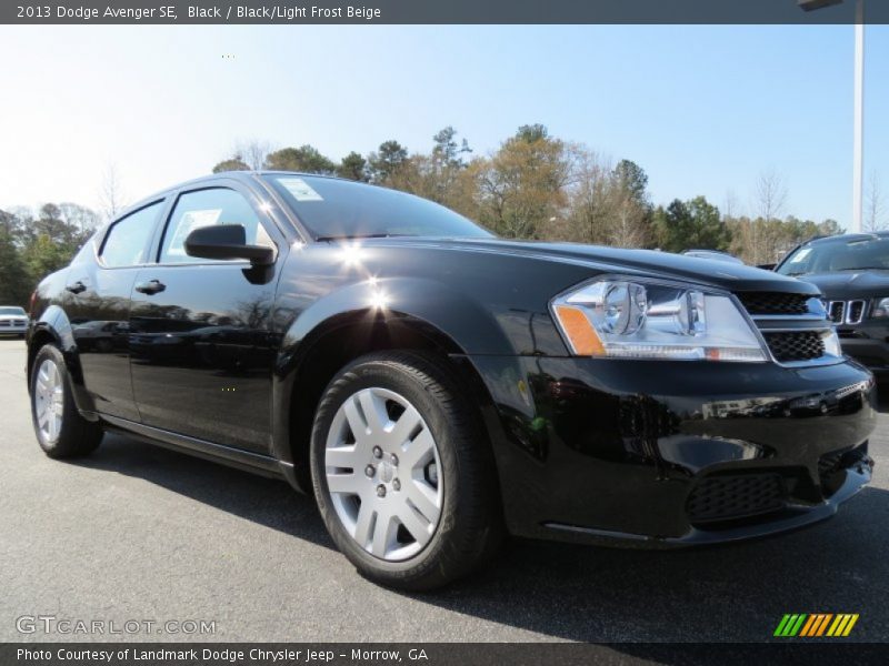 Black / Black/Light Frost Beige 2013 Dodge Avenger SE