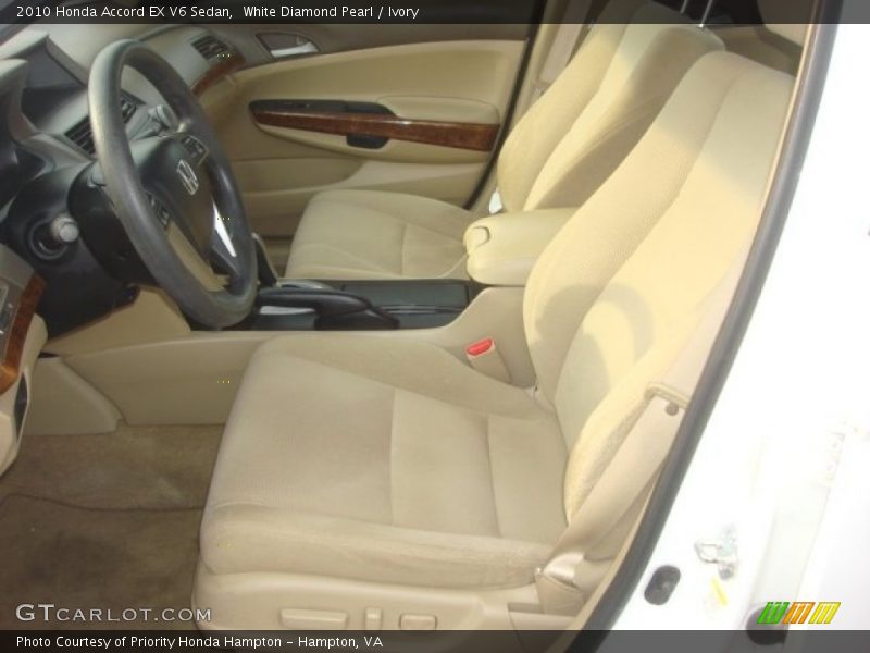 White Diamond Pearl / Ivory 2010 Honda Accord EX V6 Sedan