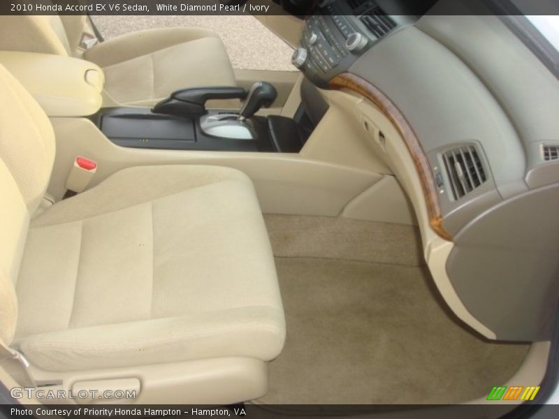 White Diamond Pearl / Ivory 2010 Honda Accord EX V6 Sedan