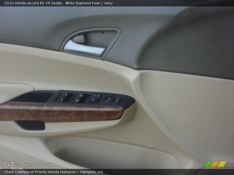 White Diamond Pearl / Ivory 2010 Honda Accord EX V6 Sedan
