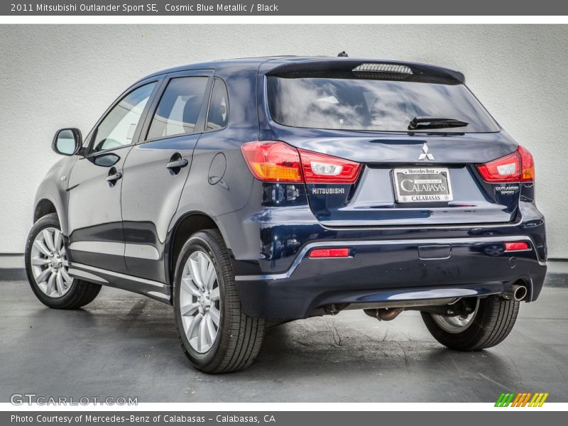 Cosmic Blue Metallic / Black 2011 Mitsubishi Outlander Sport SE