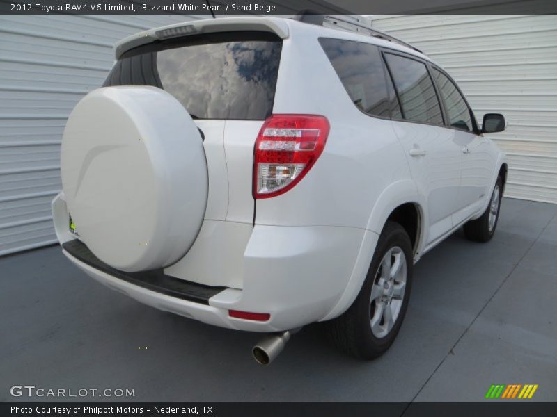Blizzard White Pearl / Sand Beige 2012 Toyota RAV4 V6 Limited