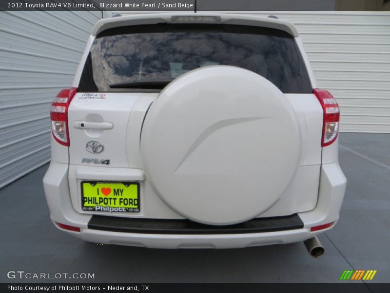 Blizzard White Pearl / Sand Beige 2012 Toyota RAV4 V6 Limited