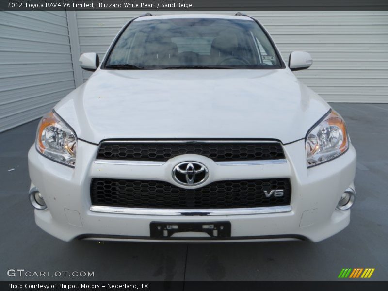Blizzard White Pearl / Sand Beige 2012 Toyota RAV4 V6 Limited