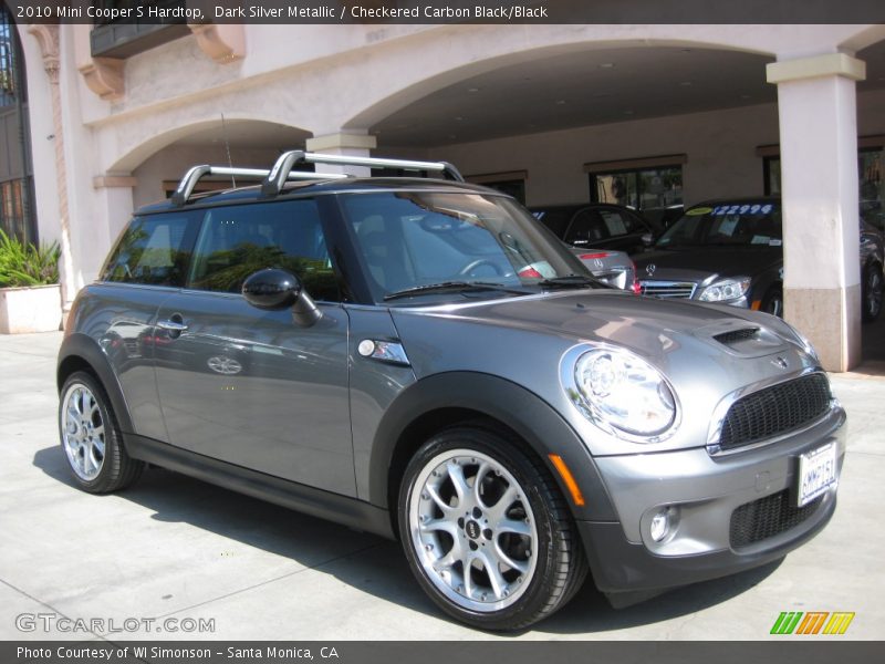 Dark Silver Metallic / Checkered Carbon Black/Black 2010 Mini Cooper S Hardtop