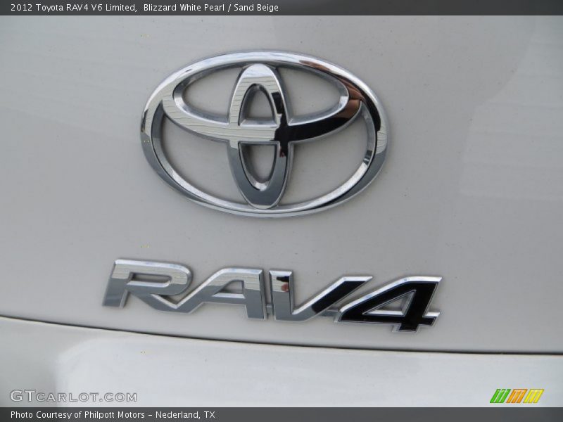 Blizzard White Pearl / Sand Beige 2012 Toyota RAV4 V6 Limited
