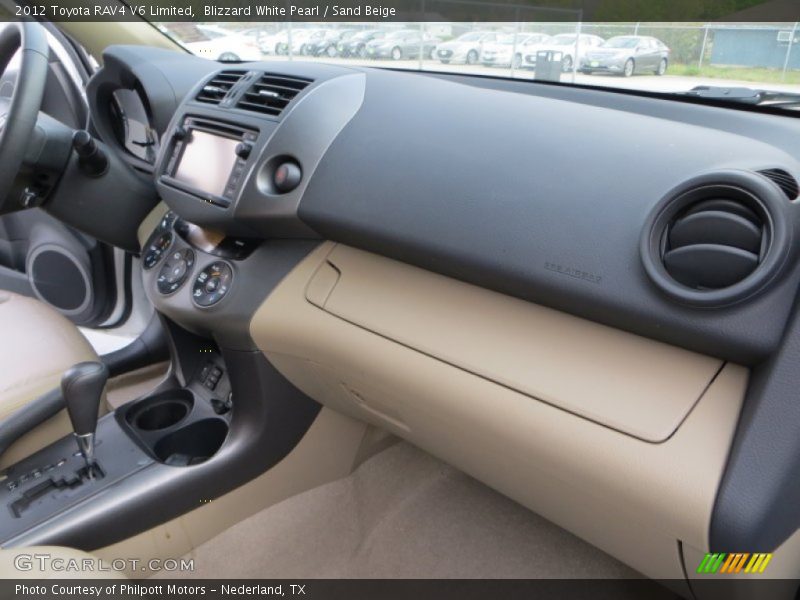 Blizzard White Pearl / Sand Beige 2012 Toyota RAV4 V6 Limited
