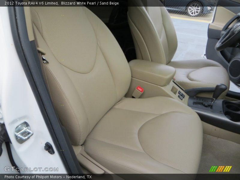 Blizzard White Pearl / Sand Beige 2012 Toyota RAV4 V6 Limited